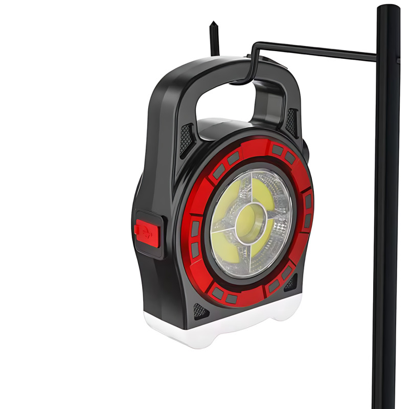 Ліхтарик акумуляторний прожекторний TORCH BL-6678C із сонячною панеллю і Power Bank, 300 лм, 3 режими, COB LED, акумулятор 18650 фото - 8