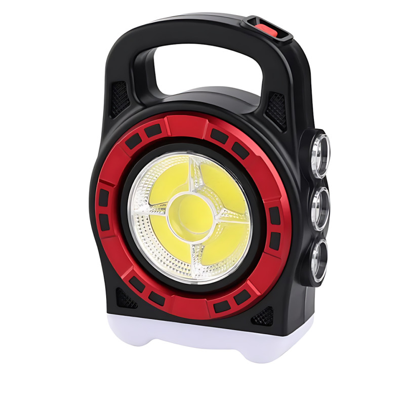 Ліхтарик акумуляторний прожекторний TORCH BL-6678C із сонячною панеллю і Power Bank, 300 лм, 3 режими, COB LED, акумулятор 18650 фото - 2