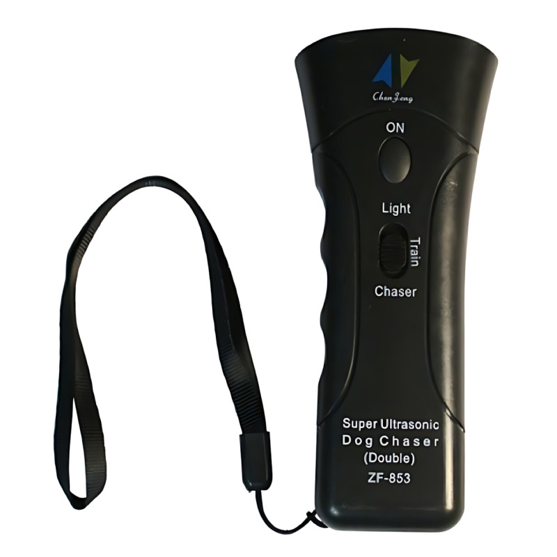 Отпугиватель собак ZF 853E/5039 Super Ultrasonic Dog Chaser 3в1 — ультразвук 25 кГц, лазер, фонарик, до 5 м фото - 4