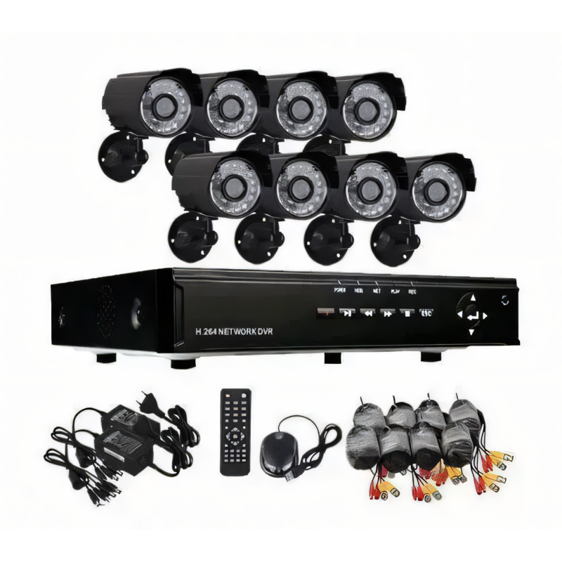 Набор для видеонаблюдения CCTV XVR-TO801N, 8 камер, уличные камеры с восьмиканальным регистратором фото - 2