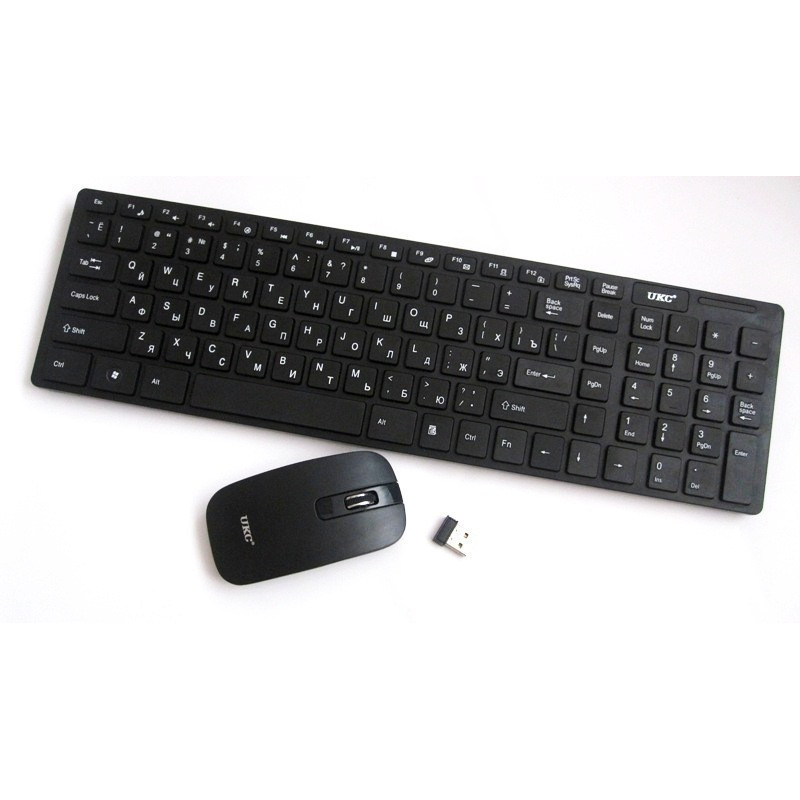 Бездротова клавіатура з мишею Apple Magic k06 репліка із захисним покриттям, Чорна фото - 2