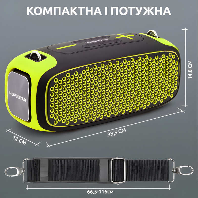Колонка портативна бездротова Hopestar A30, 55 W, Вологозахищена фото - 10