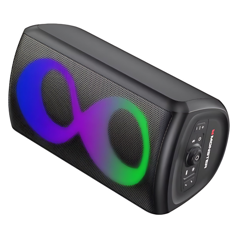 Monster Cycle MS22138, динамік з RGB-підсвіткою, Bluetooth 5.1, 80 Вт, IPX4, АКБ 4000 мА·год, з 2 мікрофонами фото - 5