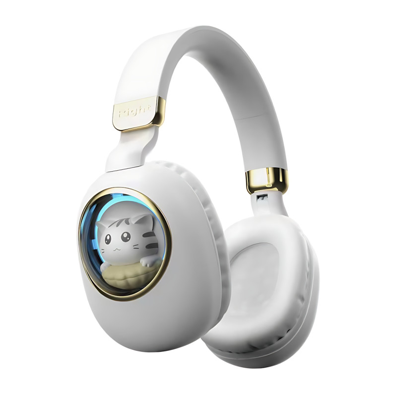 Детские беспроводные наушники ST862 A.B.C.D с Led-подсветкой, наушники TOY IN A CAPSULE Черный фото - 2