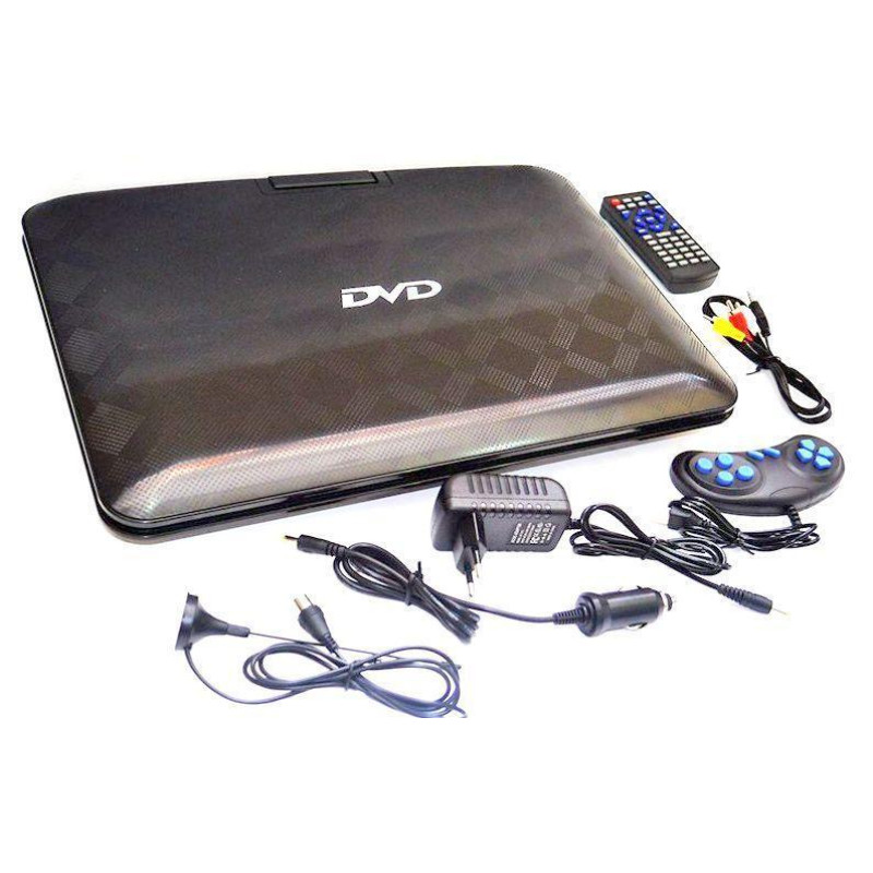 Портативний DVD програвач 20 дюймів c DVB T2 OPERA NS-1580 T2, з акумулятором, Чорний фото - 5