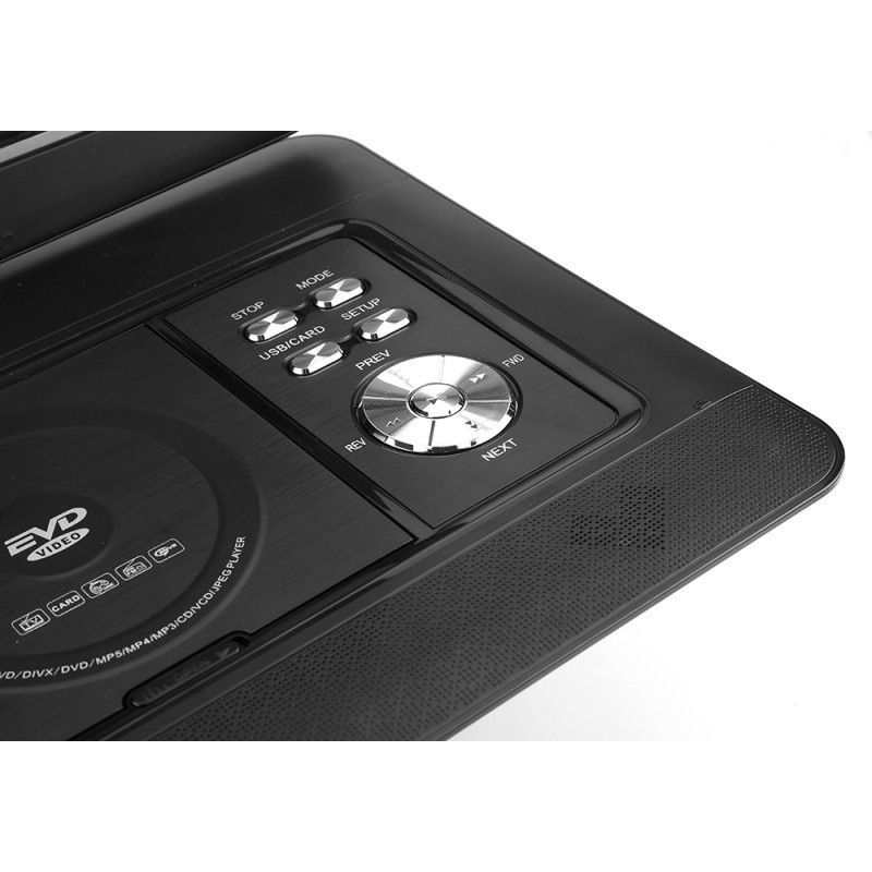 Портативний DVD програвач 20 дюймів c DVB T2 OPERA NS-1580 T2, з акумулятором, Чорний фото - 6