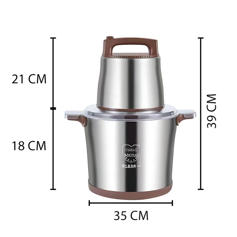 Кухонный измельчитель Hoffmans HM-8878, 12 л, 4800 Вт, нержавеющая сталь, 2 скорост фото - 10