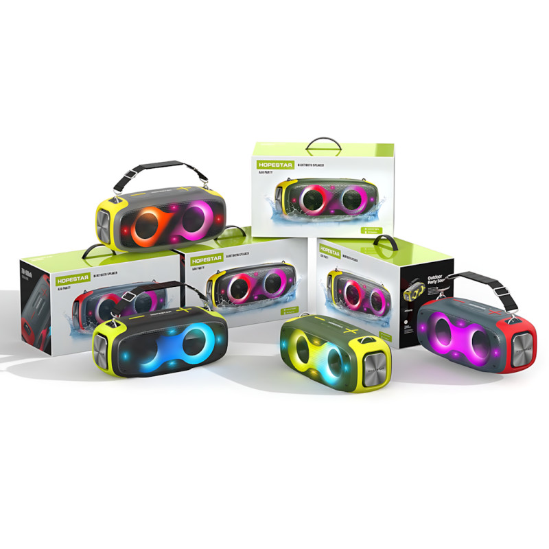 Портативная Bluetooth-колонка Hopestar A30 Party 70Вт, TWS, RGB-подсветка, IPX6, 8800 мАч, AUX, USB, BT 4.0 Синий фото - 8