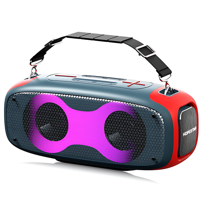 Портативная Bluetooth-колонка Hopestar A30 Party 70Вт, TWS, RGB-подсветка, IPX6, 8800 мАч, AUX, USB, BT 4.0 Синий фото - 2