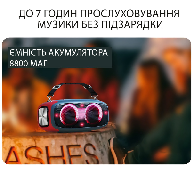 Портативная Bluetooth-колонка Hopestar A30 Party 70Вт, TWS, RGB-подсветка, IPX6, 8800 мАч, AUX, USB, BT 4.0 Синий фото - 5