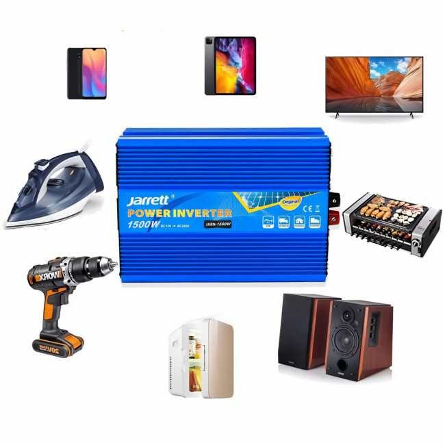 Оригінальний перетворювач Jarrett 12v-220 1500W, автомобільний оригінальний перетворювач
