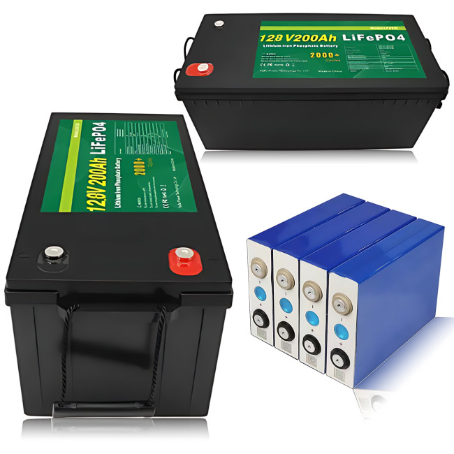 LiFePO4 акумулятор 12.8 V 200 Ah — 12.5 кг, 5000+ циклів, BMS 200A