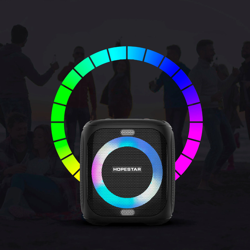 Портативная bluetooth колонка HOPESTAR Party 100, 10000мАч, 50Вт Синий фото - 6