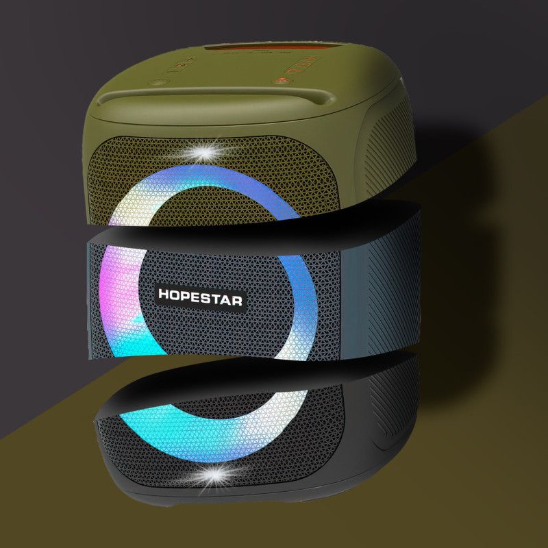 Портативная bluetooth колонка HOPESTAR Party 100, 10000мАч, 50Вт Синий фото - 8
