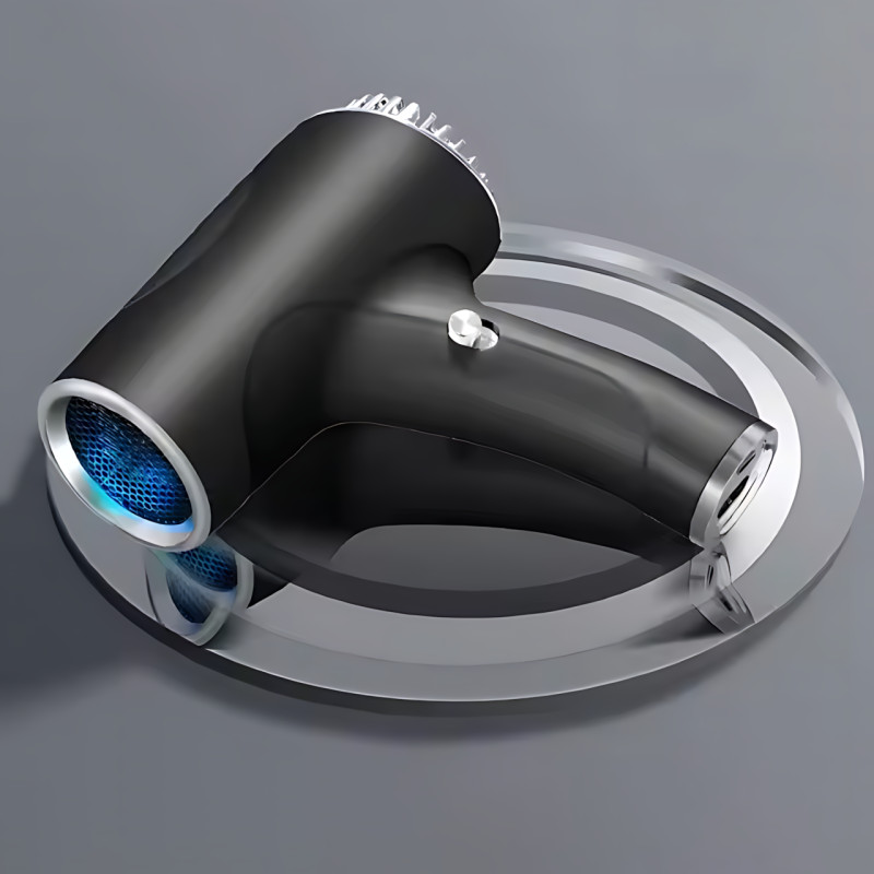 Бездротовий фен для волосся Portable Hair Dryer, 2600 mAh, 500 Вт, з гарячим і холодним обдувом та іонізацією Чорний фото - 10