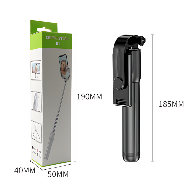 Штатив-монопод R1-L AND 5221, селфи-палка с Bluetooth пультом, поворот 360°, до 74 см, для смартфонов, камер фото - 10