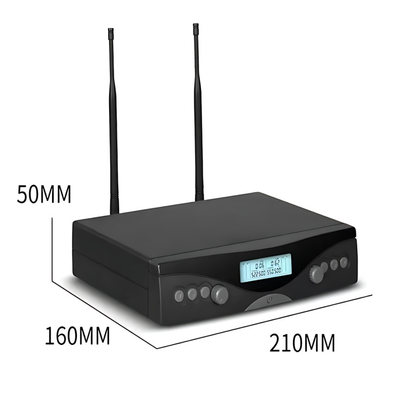 Портативная радиосистема Su-Kam DM-204FX с двумя беспроводными микрофонами, радиомикрофоны с ЖК-дисплеем, до 30 м, S/N фото - 30