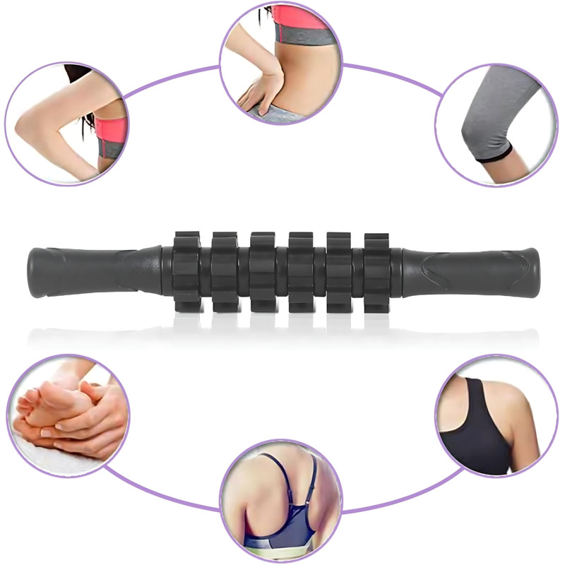 Набор массажных роликов 4 в 1 для глубокого мышечного массажа, фитнеса, растяжки и восстановления фото - 8