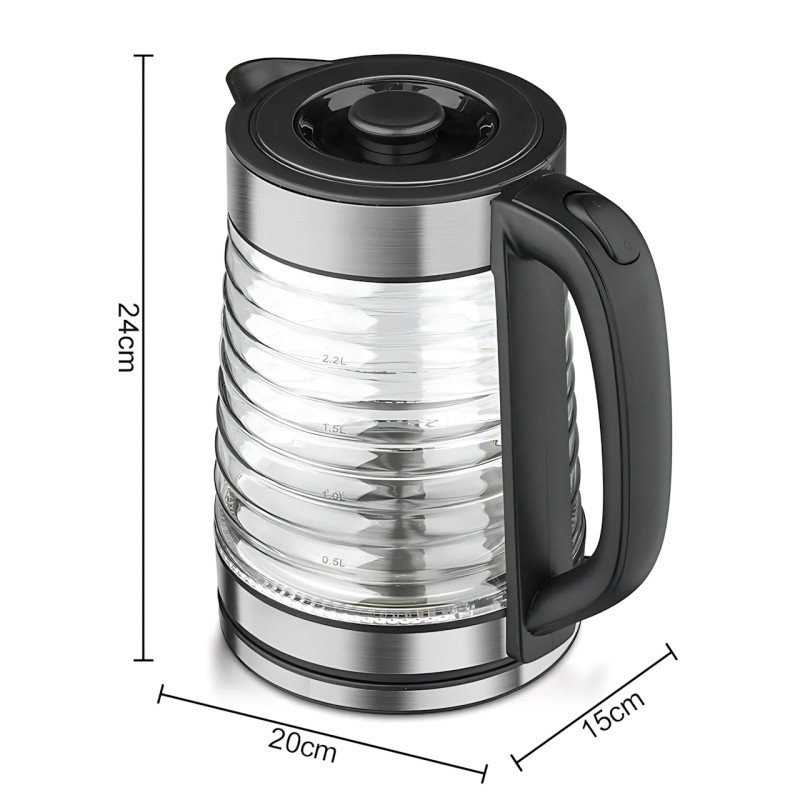 Электрочайник Zepline ZP-989 2,2 л, стеклянный с подсветкой, 2200 Вт, автоотключение, защита от перегрева фото - 45