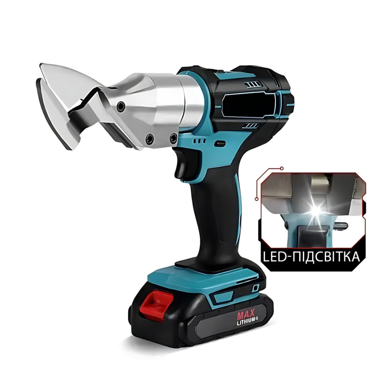 Аккумуляторные ножницы по металлу Krafftec DJS130RFE 36V 5Ач, 2 АКБ, кейс, поворотная головка 360°, до 1.8 мм фото - 2