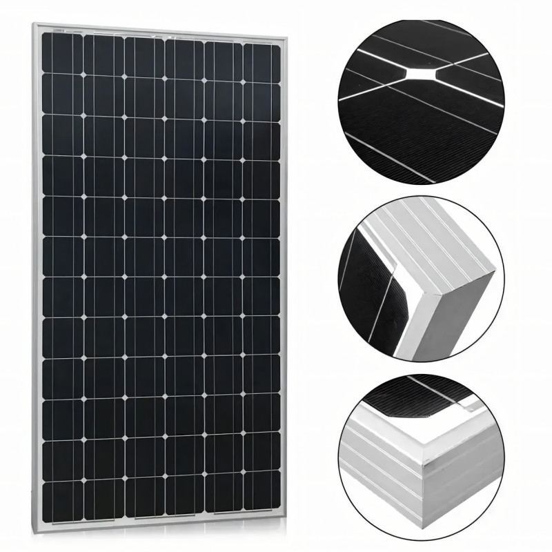 Монокристаллическая солнечная панель MONO-50W (17.5 V), 700х540х30 мм фото - 3