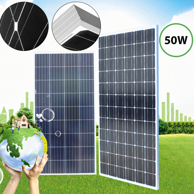 Монокристаллическая солнечная панель MONO-50W (17.5 V), 700х540х30 мм