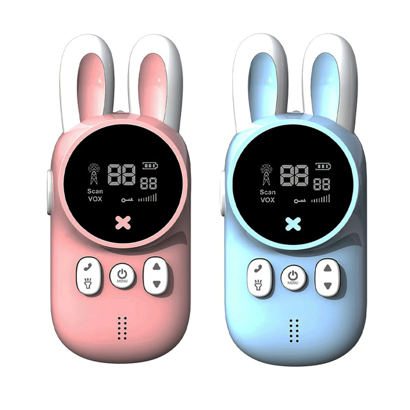 Дитячі рації з ліхтариком kids walkie-talkie 2 шт. pink and blue фото - 7