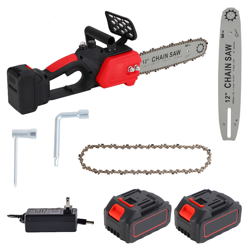Аккумуляторная цепная пила DOMOTEC Chain Saw 12"–16", универсальная шина, 2 аккумулятора 48V, зарядное фото - 10