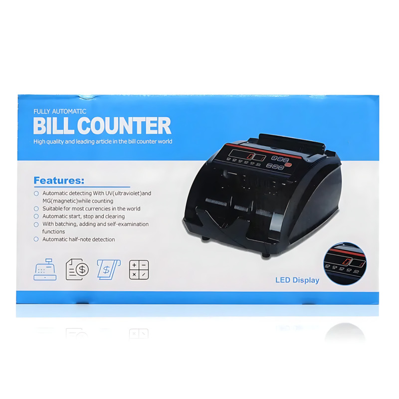 Счетная машинка для банкнот 2831 с UV и MG детекцией, LED-дисплей, до 1000 купюр/мин, автостарт, режим накопления, ГРН, USD, EUR фото - 8