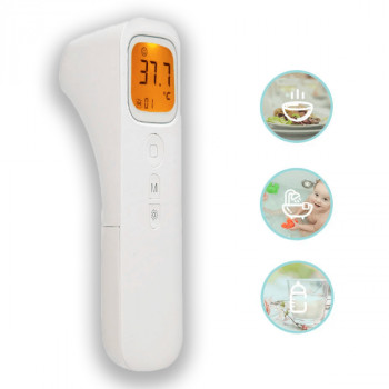Безконтактний термометр Shun Da інфрачервоний термометр, від батарейок, білий