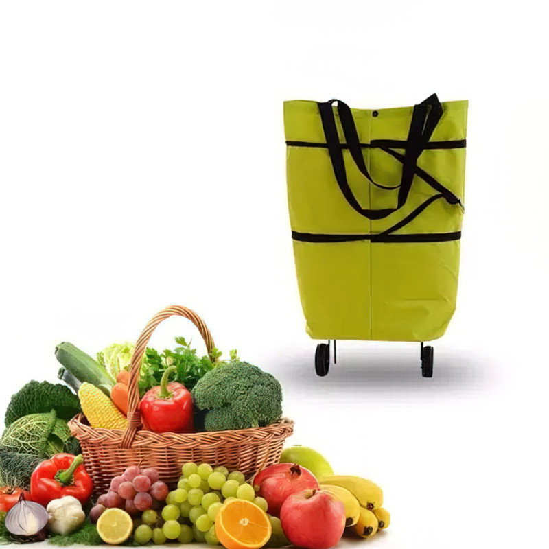 Складная тележка для покупок EcoBag на колесиках, 0.4 кг фото - 3