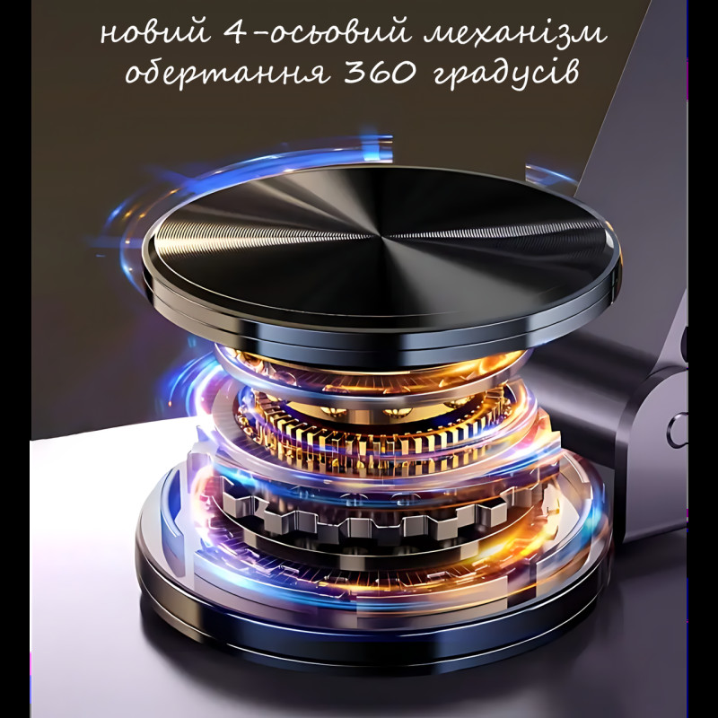 Підставка для телефона та планшета AND1315, металева, складана, 360° поворот, універсальна, нековзна, компактна Фіолетовий фото - 7