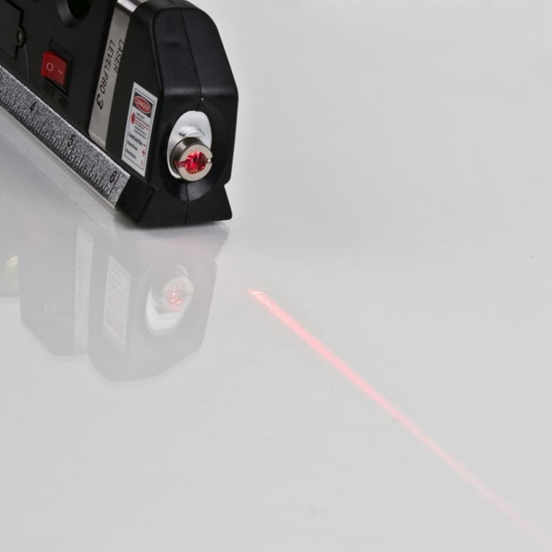 Лазерный уровень со встроенной рулеткой FIXIT Laser level pro 3, 2 плоскости, черный фото - 2