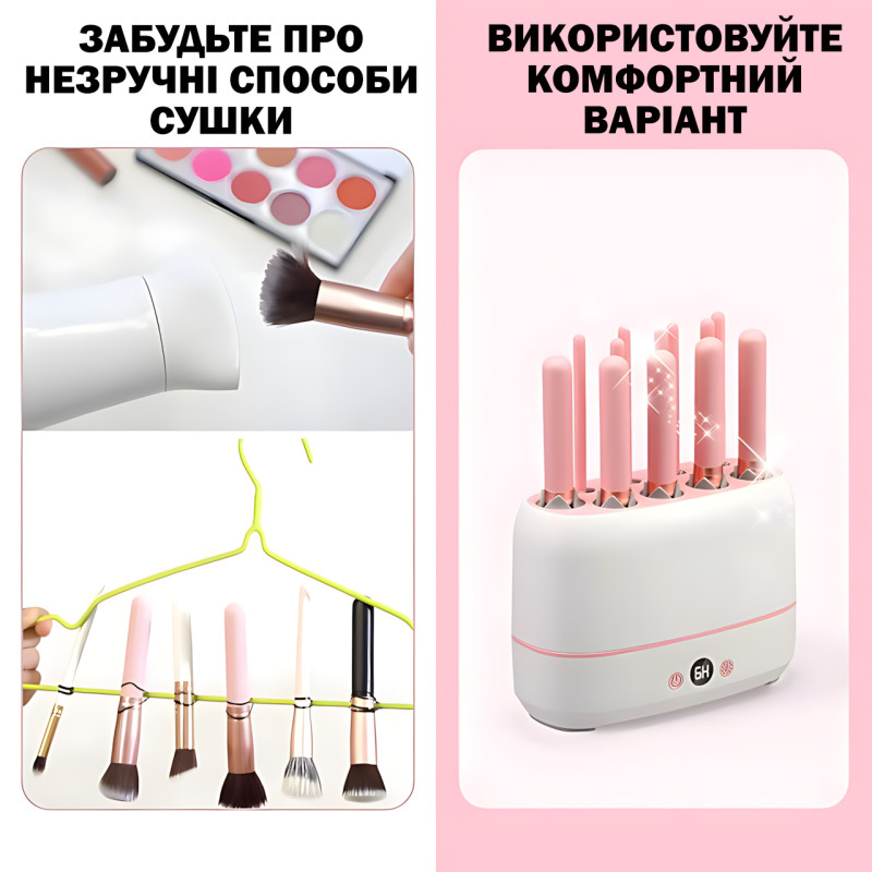 Сушилка для кистей для макияжа RD-1809 на 12 кистей, электрическая, с таймером фото - 5