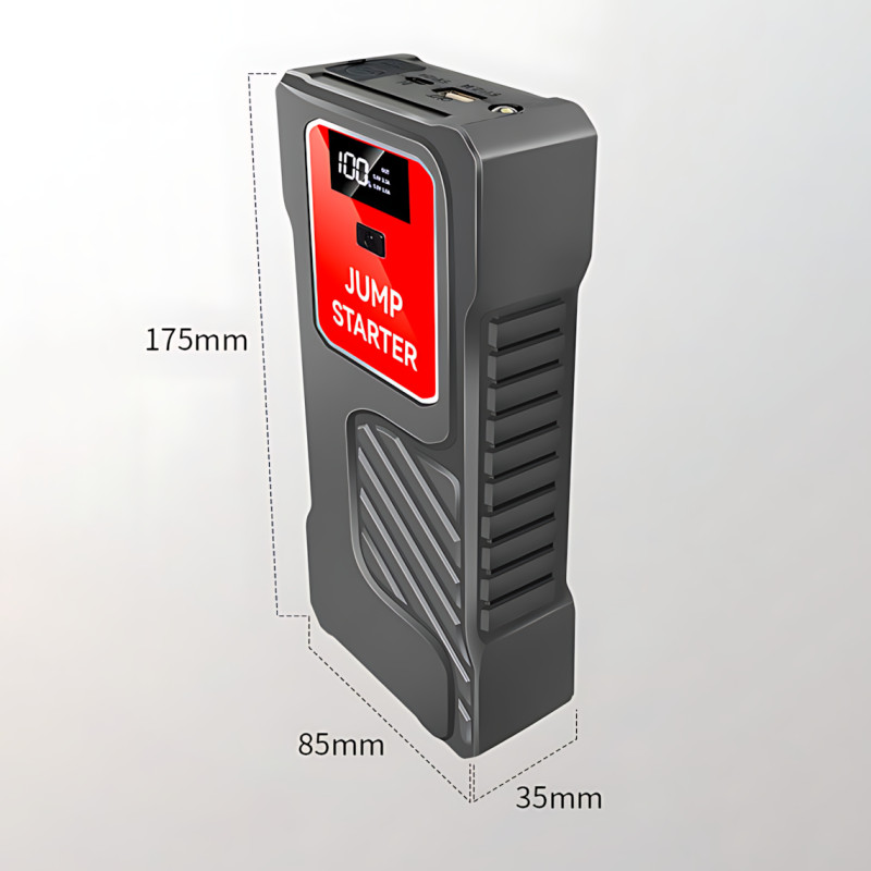 Пускозарядний пристрій для автомобіля 12 В з компресором Jump Starter, 300 А/600 А, power bank 5/12/16 В, LED-ліхтар фото - 9