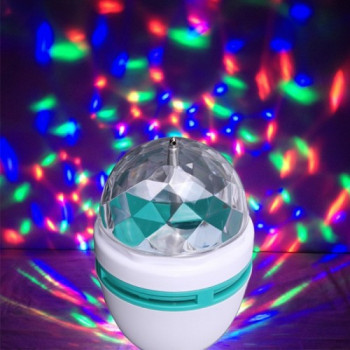 Диско лампа LASER Rotating lamp,вращающаяся светодиодная диско лампа, диско шар для вечеринок