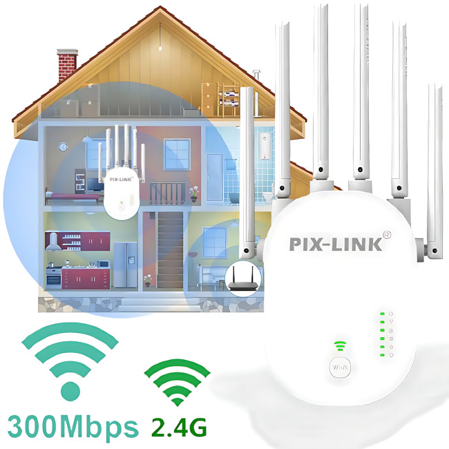 Репитер Wi-Fi сигнала AND LV-WR60T, беспроводной усилитель ретранслятор, до 300 Мбит/с, 802.11b/g/n