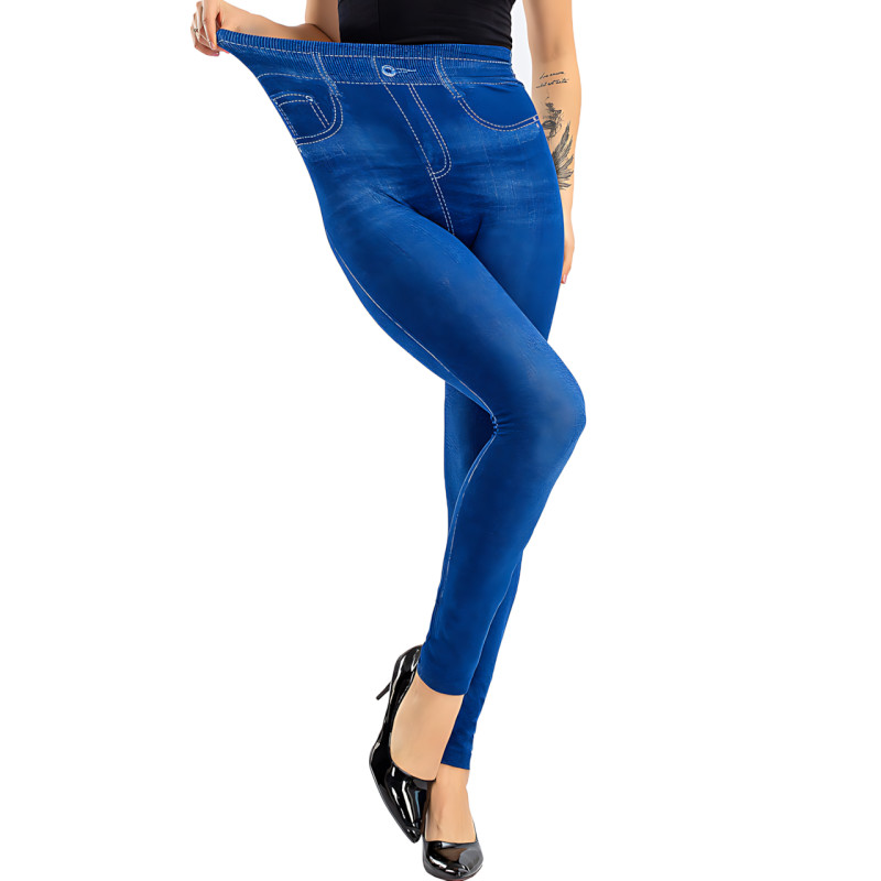 Джегінси Slim`N Lift jeggings Caresse Jeans, що стягують легінси для моделювання фігури, SM — 5XL, чорний Синій фото - 4