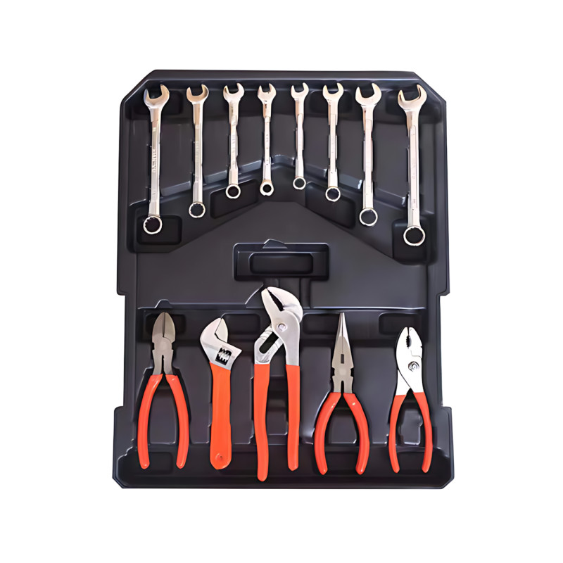 Професійний набір інструментів Tool Set 235 в алюмінієвій валізі на колесах, хромо-ванадієва сталь фото - 3