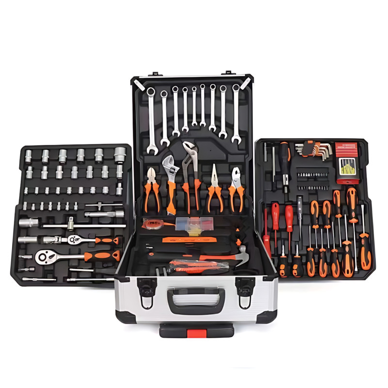 Професійний набір інструментів Tool Set 235 в алюмінієвій валізі на колесах, хромо-ванадієва сталь фото - 8