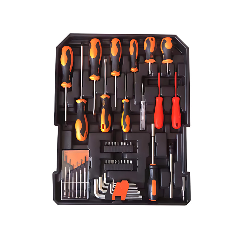 Професійний набір інструментів Tool Set 235 в алюмінієвій валізі на колесах, хромо-ванадієва сталь фото - 5