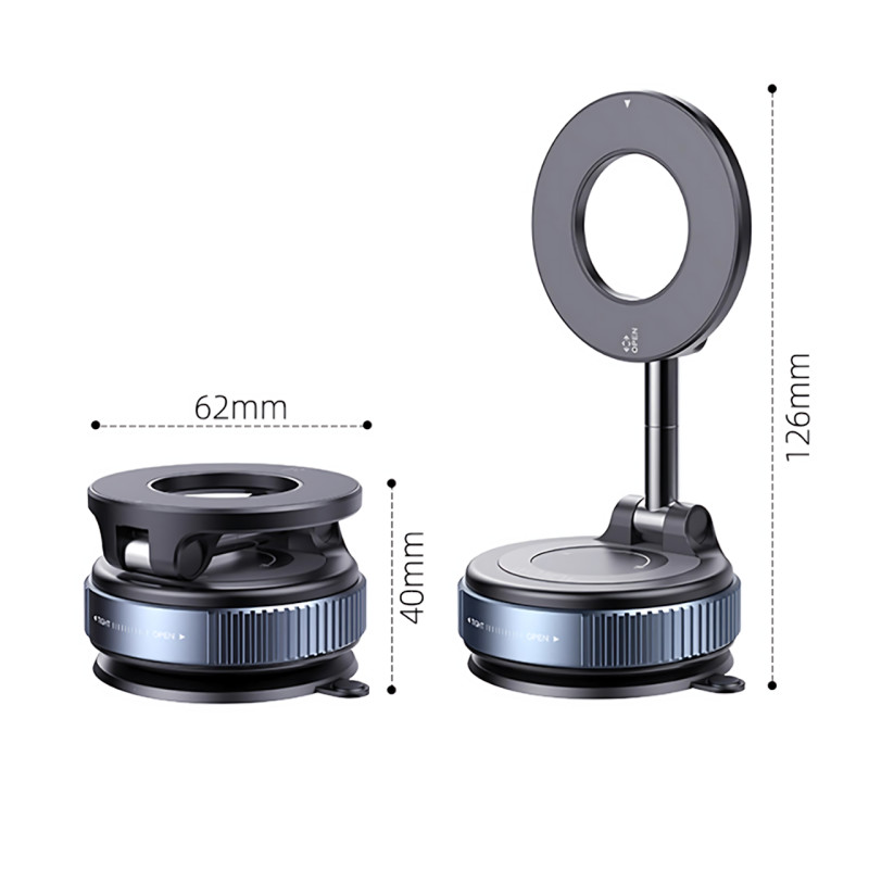 Автомобільний магнітний тримач JoyPro Magnetic Holder 360&deg;, автотримач MagSafe з вакуумною присоскою, 16 магнітів N52, 360&deg; фото - 10