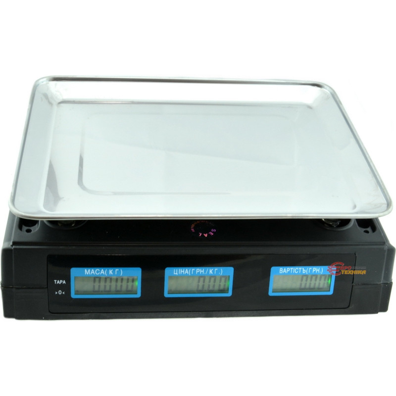 Торговые весы ACS 50KG Staropera T5045 6V аккумулятор, счетчик цены, черный фото - 2