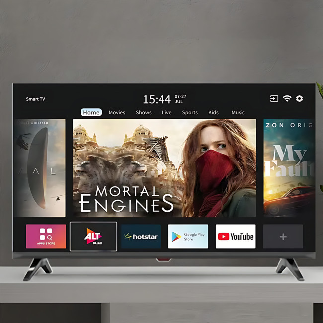 LED- Телевізор 42" Smart TV, Wi-Fi, Bluetooth, голосове керування, Трансляція з телефона, 2GB RAM, 16 GB ROM, DVB-T2, USB, HDMI