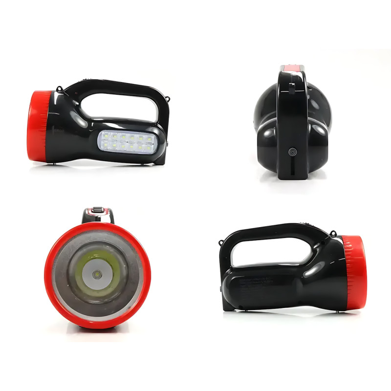 Фонарик TORCH BL-2623 светодиодный аккумуляторный, влагозащищённый, 3 режима работы, зарядка 220 В, выдвижная вилка, ручной фото - 8