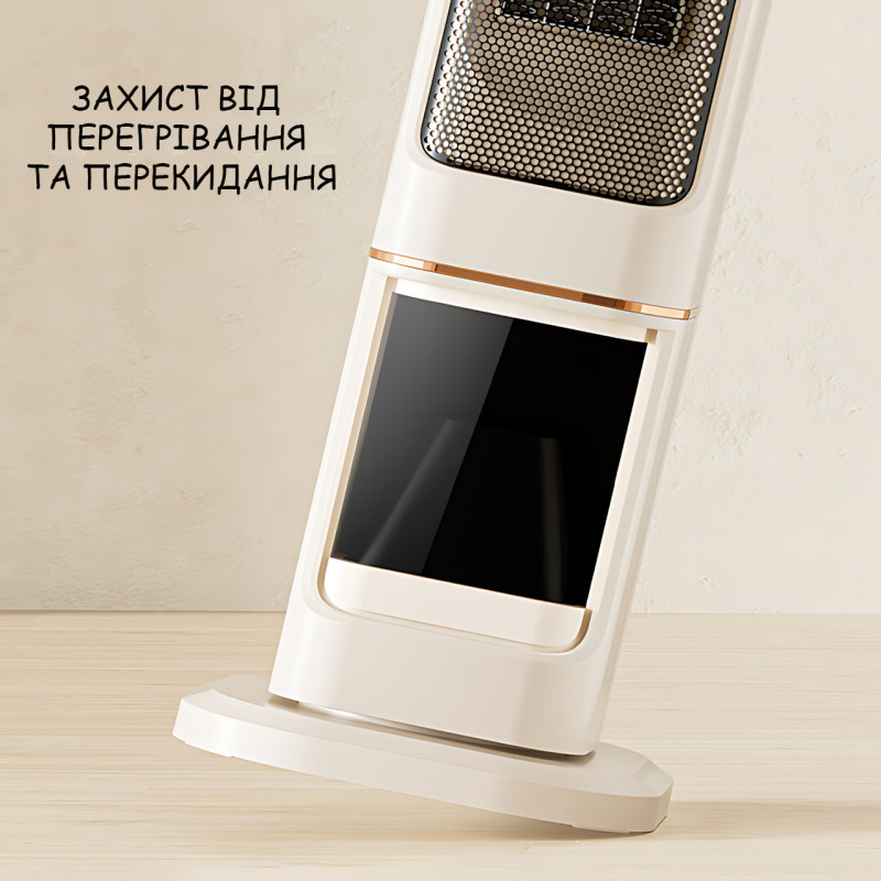 Колонный тепловентилятор Carruzzo Q20K 2000 Вт с имитацией камина, пульт ДУ, таймер, поворот 90&deg;, защита от перегрева фото - 8