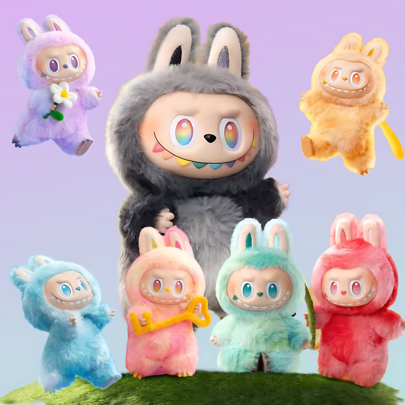Игрушка-сюрприз брелок Labubu 3 серия Big into Energy, Pop Mart, 17 см, тай-дай плюш, blind box, коллекционная фото - 3