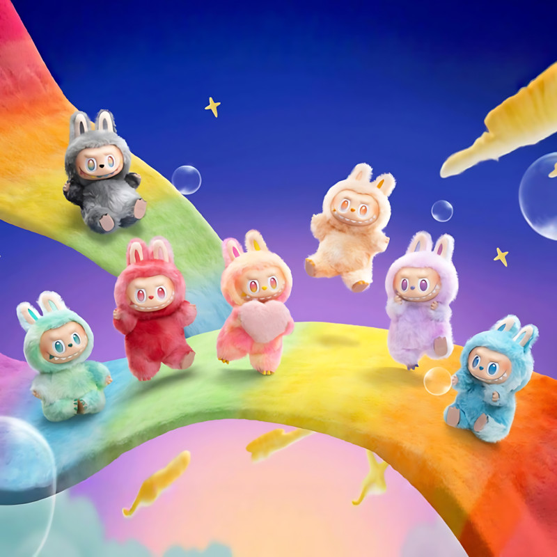 Игрушка-сюрприз брелок Labubu 3 серия Big into Energy, Pop Mart, 17 см, тай-дай плюш, blind box, коллекционная фото - 4