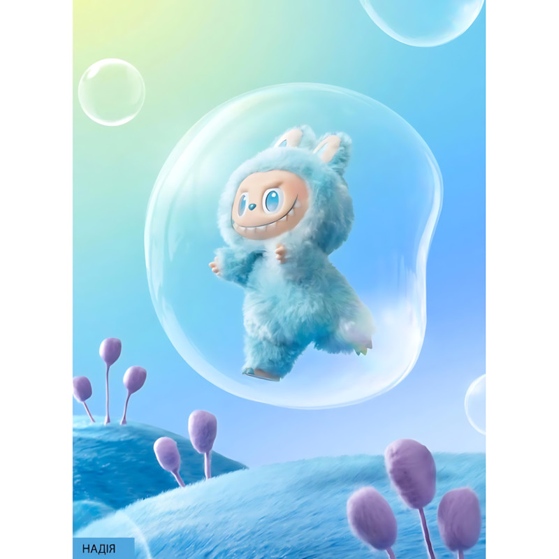 Игрушка-сюрприз брелок Labubu 3 серия Big into Energy, Pop Mart, 17 см, тай-дай плюш, blind box, коллекционная фото - 8