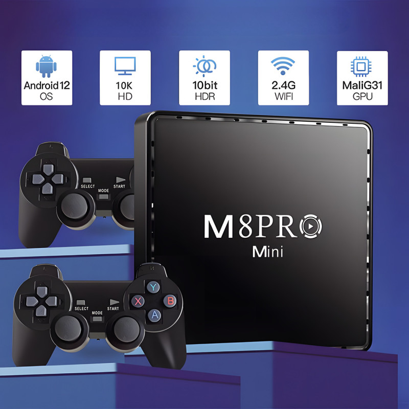 Ігрова приставка M8 Pro Mini Retro Games Box 64 Gb, 15000 Ігор, 2 бездротові джойстики фото - 3